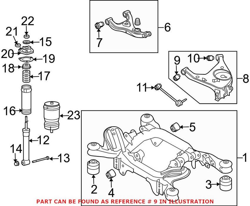 Land Rover Control Arm Bushing - Rear Lower Forward RGX000060